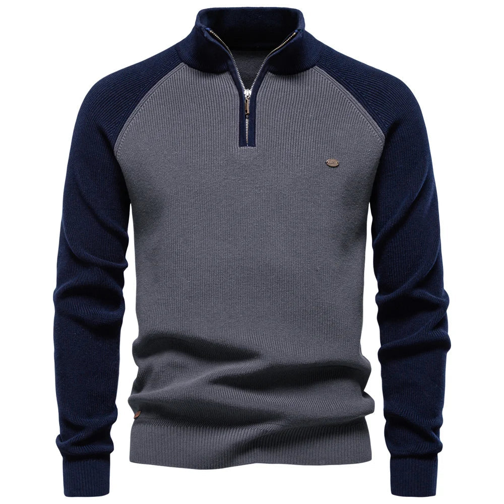 PULL À COL ZIPPÉ POUR HOMME
