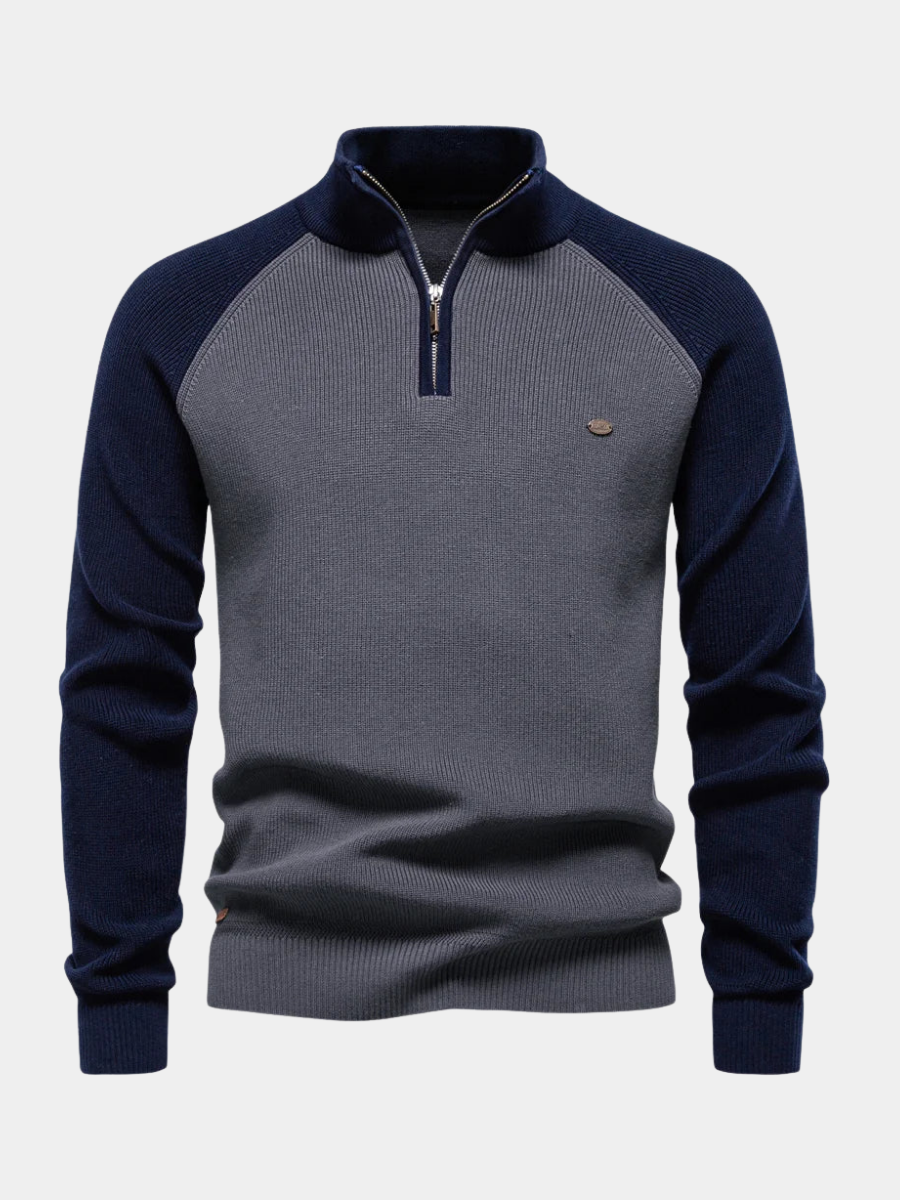 PULL À COL ZIPPÉ POUR HOMME